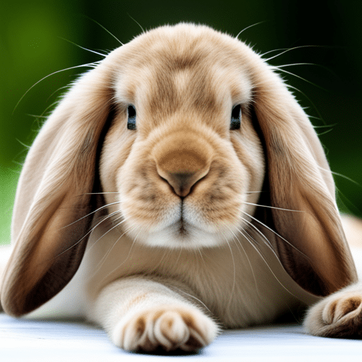 A French Lop Rabbit with its distinctive floppy ears