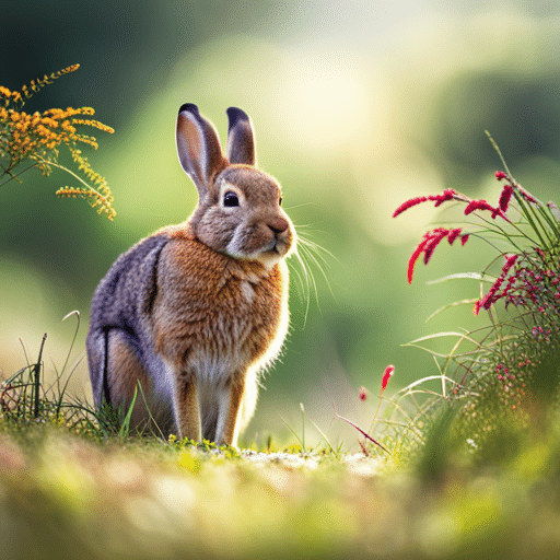 A wild rabbit in its natural habitat