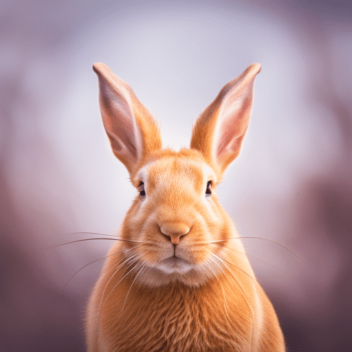 A picture of a rabbit with its ears flat against its head, which is a common sign that indicates how to know when your rabbit is scared according to the tips for calming a scared rabbit.
