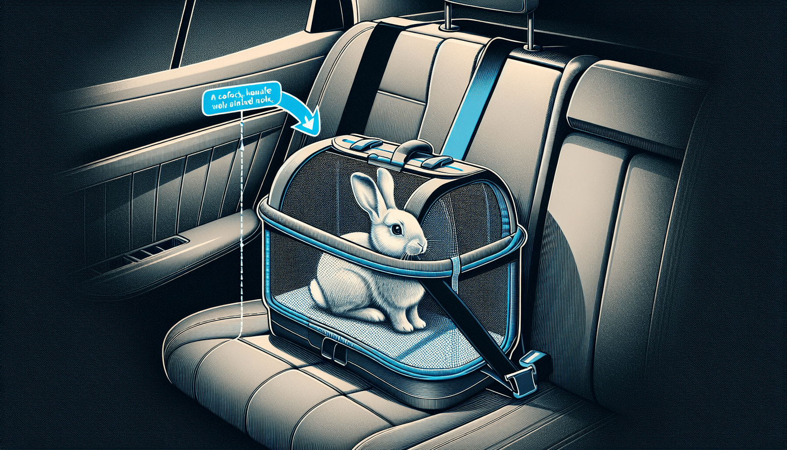 Secure placement of bunny carrier in car