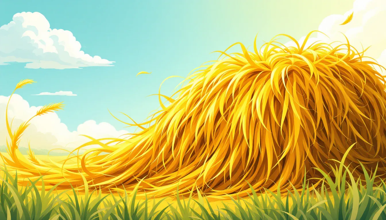 Close-up of high-quality timothy hay, showcasing its texture and color.