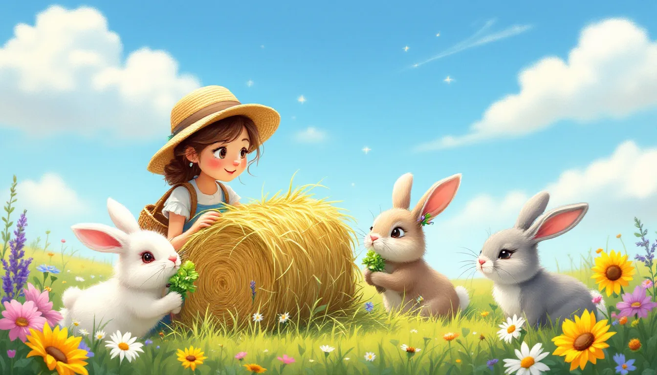 A rabbit owner examining hay quality before purchasing, emphasizing the importance of quality in rabbit diet.